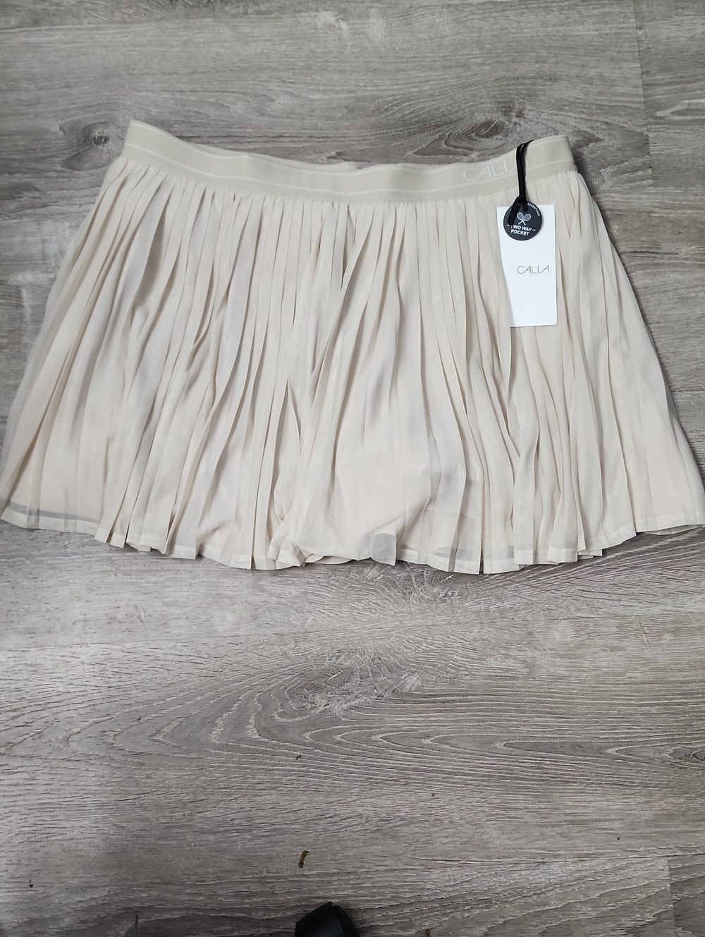 Calia Pleated Tennis High Rise Court Skort In Khaki Sand (Tan) Women's XXL New